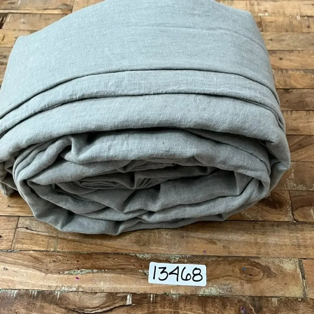 West Elm European Flax Linen Duvet Cover King Sage Green